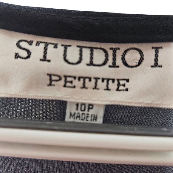 Studio I Petite V-Neck Sleeveless Dress With Embellished Waist & Paisley Print - Picture 3 of 5